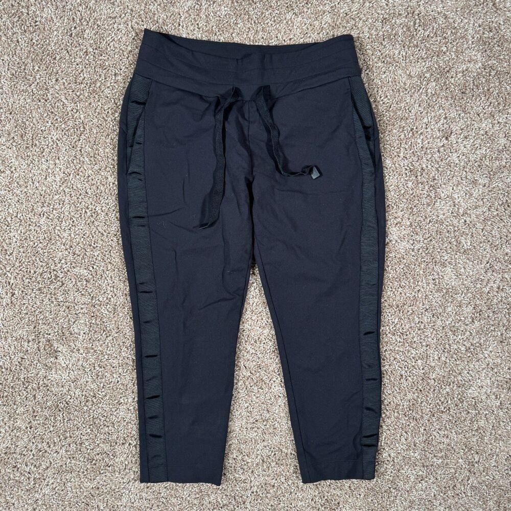 Athleta Women Small Petite Black Metro Downtown Pull On Drawstring Pockets